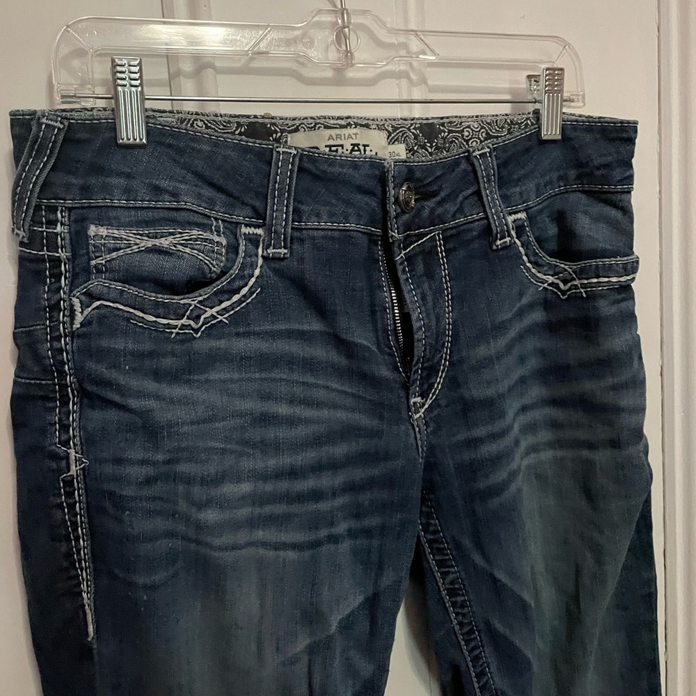 New woman’s ariat, real denim size 30 boot cut
